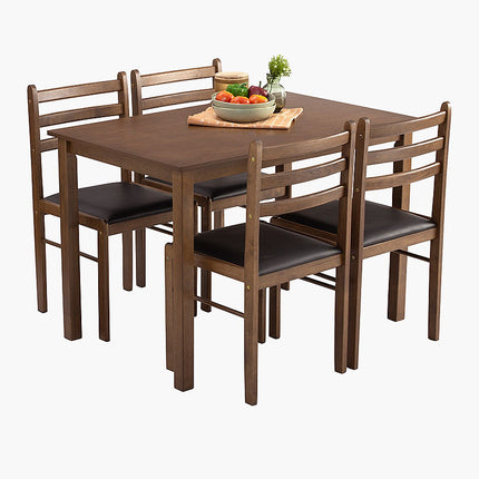 Wald Dining Set (1+4) - Cocoa