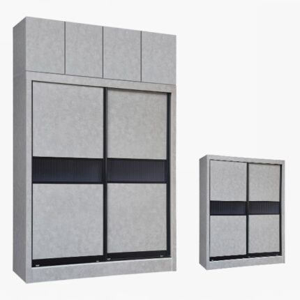 Densa Solid Plywood Sliding Wardrobe – Grey