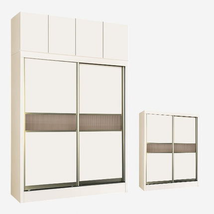 Densa Solid Plywood Sliding Wardrobe-Beige