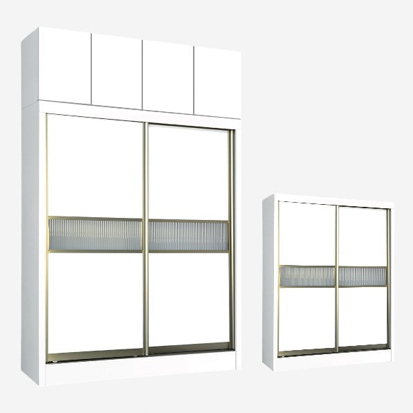 Densa Solid Plywood Sliding Wardrobe-White