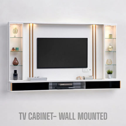 Regina Wall Mounted TV Cabinet - White