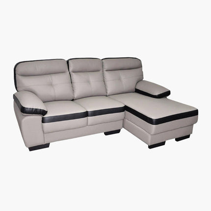 Ganaz L Shape Sofa – HALF LEATHER