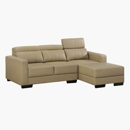 Saji L Shape Sofa – HALF LEATHER
