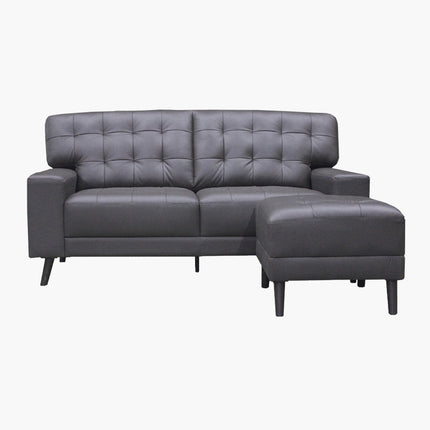 Musafi Faux Leather Sofa - Half Leather