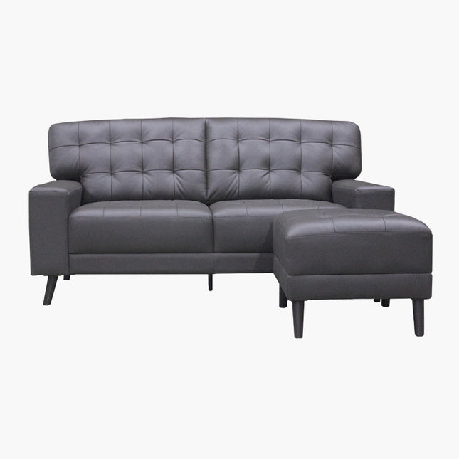 Musafi Faux Leather Sofa - Half Leather