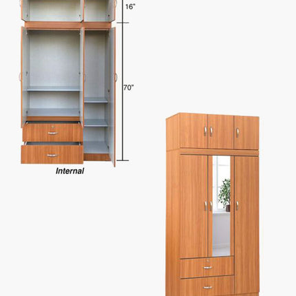 Emma 3Door Wardrobe With Top/Small