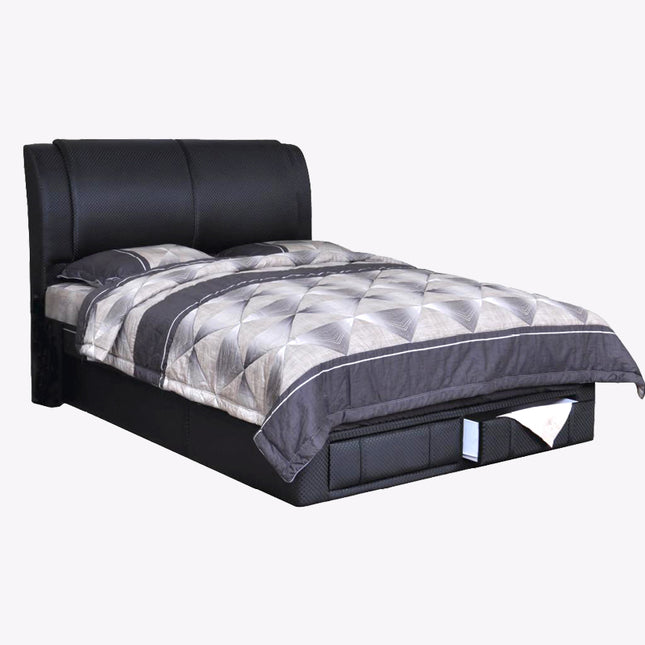 Batty Faux Leather Drawer Bedframe