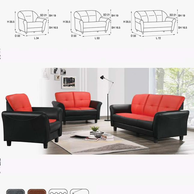 Inessa Faux Leather Sofa