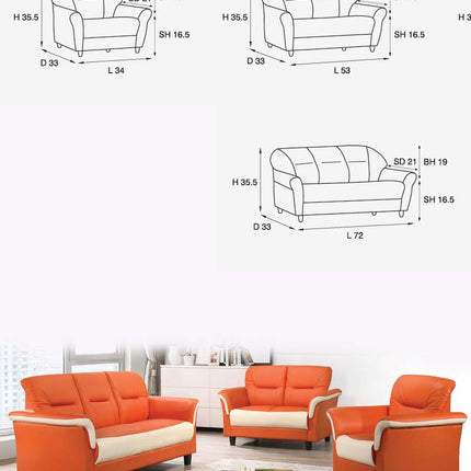 Tomas Faux Leather Sofa