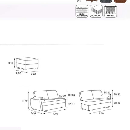 Leoni 4 Seater + Stool
