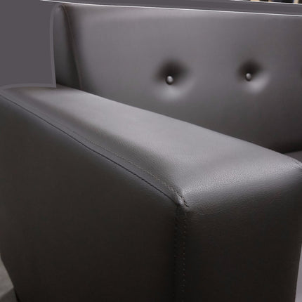 Manila Faux Leather Sofa with Ottoman