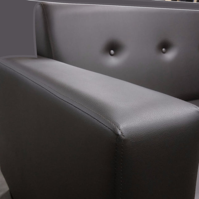 Manila Faux Leather Sofa with Ottoman