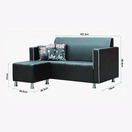 Levin Faux Leather Sofa