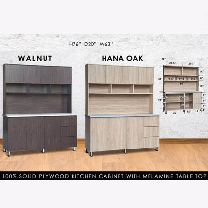 Mintoz Kitchen Cabinet with Top