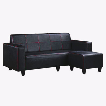 Miami Faux Leather Sofa with Ottoman