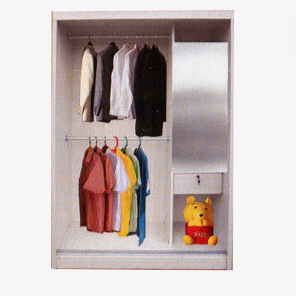Zack Sliding Door Wardrobe -Whitewash