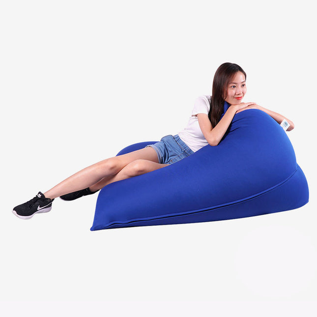 Tetzzz Spandex Lounger Bean Bag (Blue)