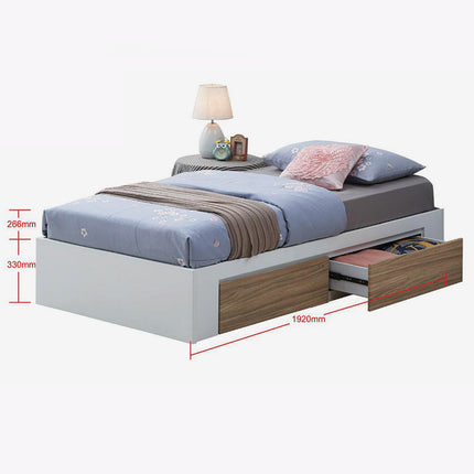 Inessa Drawer Wooden Bed
