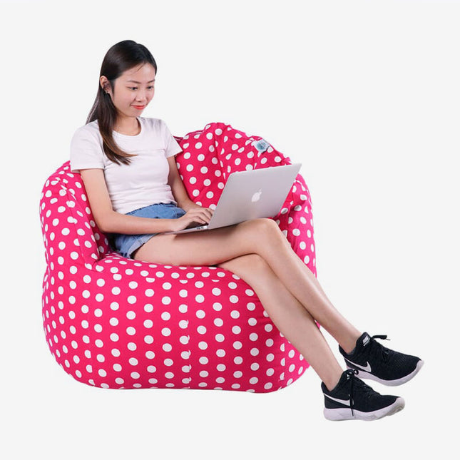 Chilla Fabric Bean Bag Pink