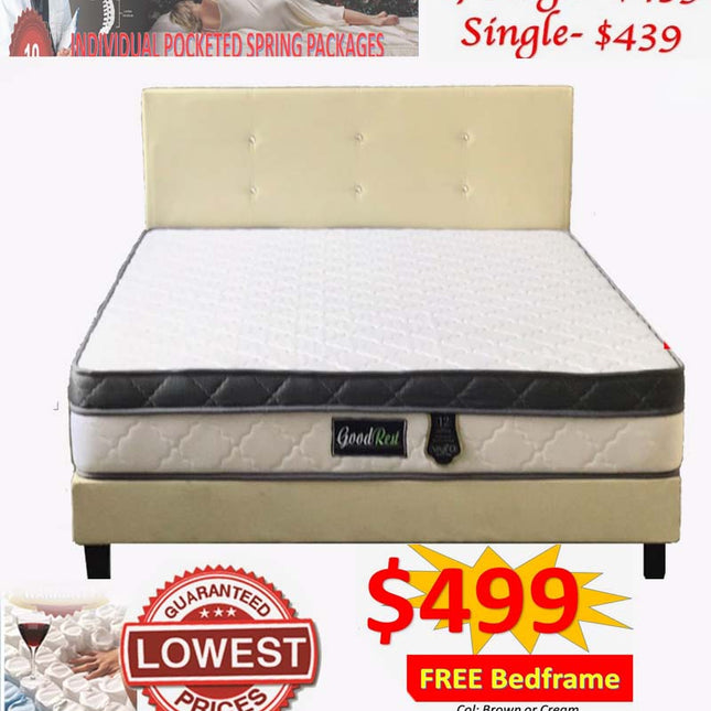 Good Rest Pocketed spring mattress package