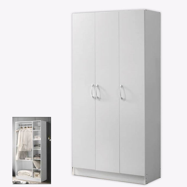 Adil 3 Door Wardrobe – White