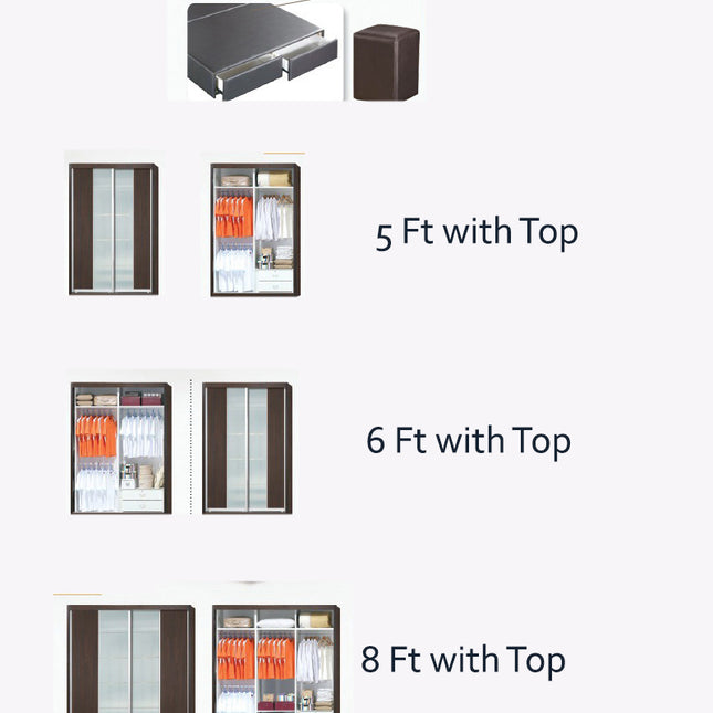 Sanford 5pcs Bedroom Set – Walnut 8010