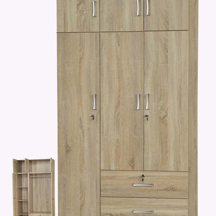 Arobin 3 Door Wardrobe with Top