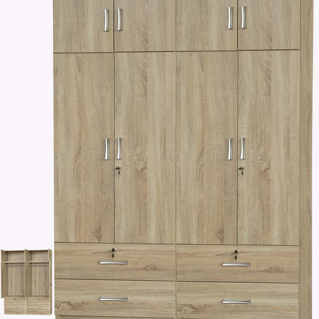 Arobin 4 Door Wardrobe with Top