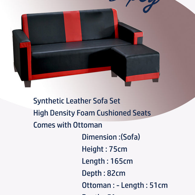 Dopey Faux Leather Sofa