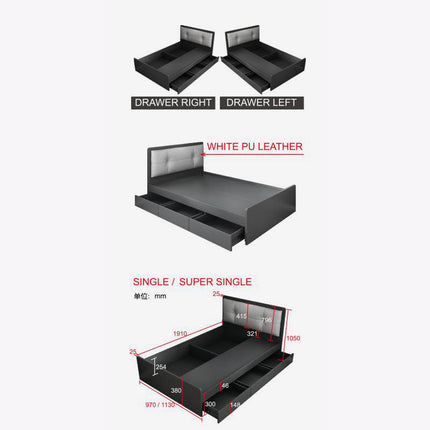 Merry Wooden Pull Out Bed Singapore