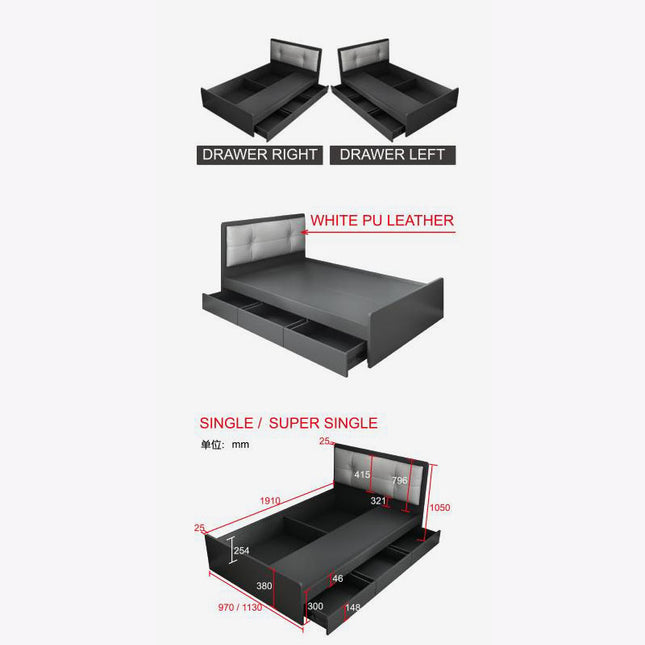 Merry Wooden Pull Out Bed Singapore