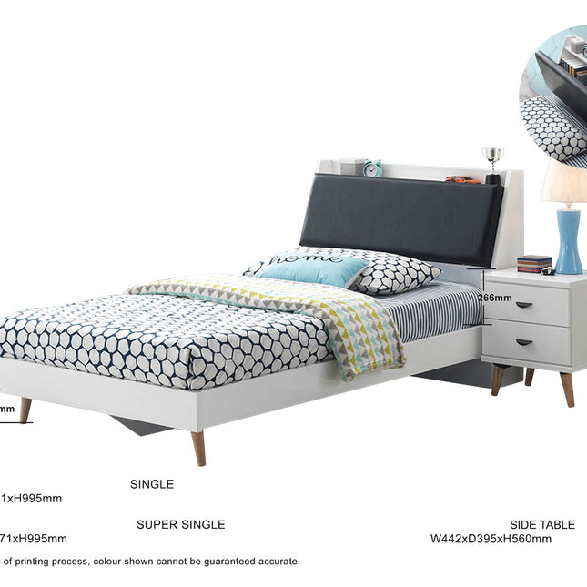 Alexis Wooden Bed