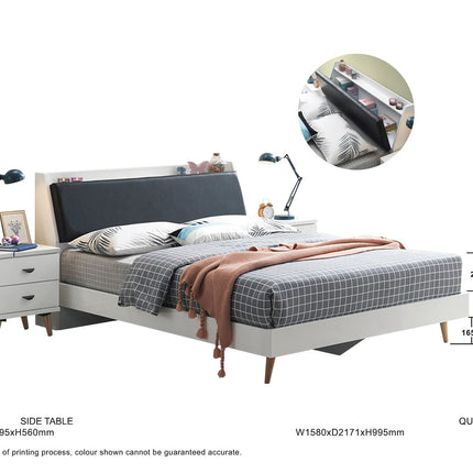 Alexis Wooden Bed – Queen