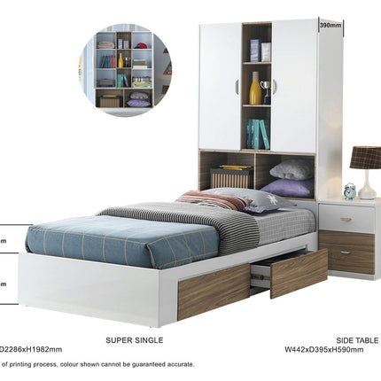 Grace Drawer Bed -Super Single