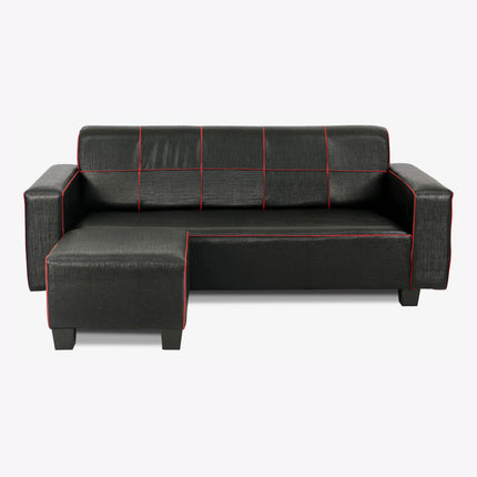 Miami Faux Leather Sofa with Ottoman