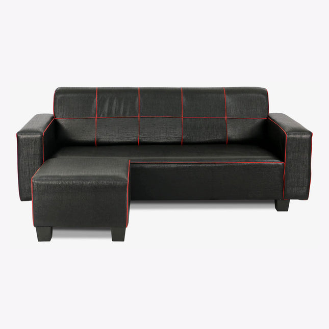 Miami Faux Leather Sofa with Ottoman