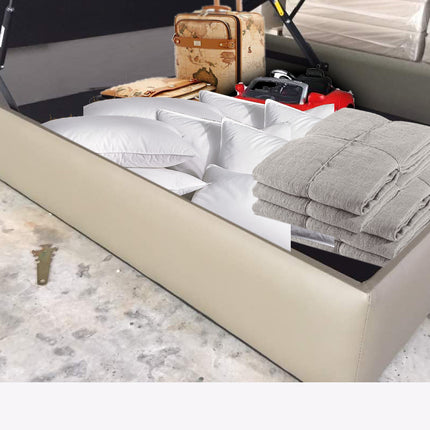 Pioneer Leather Storage Bed Frame