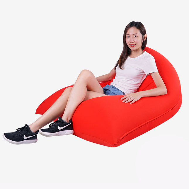 Tetzzz Spandex Lounger Bean Bag (Red)