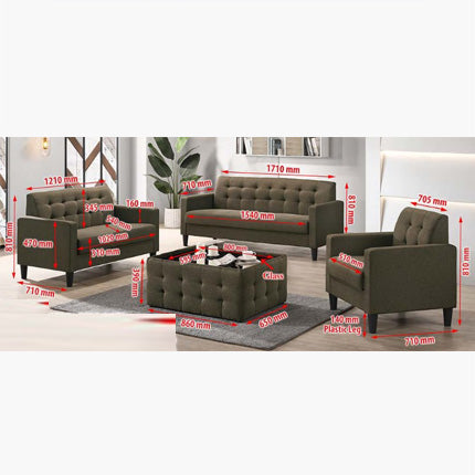 Anion Fabric Sofa Set