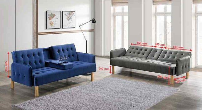 Bombi Sofa Bed – BLUE Fabric