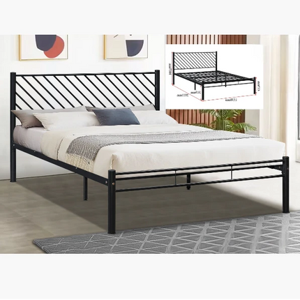 LEONA-Queen Metal Bedframe-Black