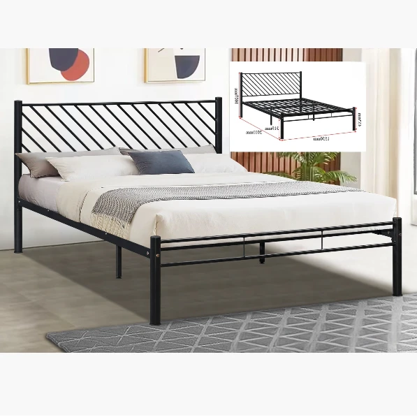 LEONA-Queen Metal Bedframe-Black